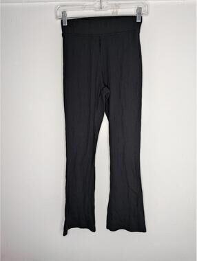 Outdoor Voices Leggings Womens Small Black Ribbed Flare Ankle Yoga Gym Workout